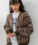 【BEVERLY HILLS POLO CLUB/ビバリーヒルズポロクラブ】ワンポイント刺繍 モヘアタッチ ニットカーディガン