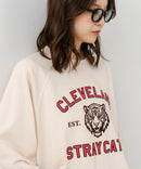 【C-FORT POINT/フォートポイント】アニマルプリント(タイガー) カレッジ スウェットトレーナー