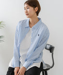 【U.S. POLO ASSN./ユーエスポロアッスン】ワンポイントロゴ刺繍 ブロードシャツ