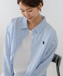 【U.S. POLO ASSN./ユーエスポロアッスン】ワンポイントロゴ刺繍 ブロードシャツ