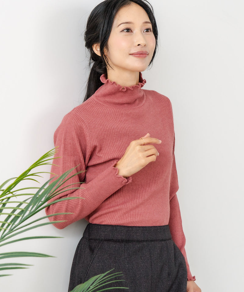 【C-FORT POINT/フォートポイント】リブハイネック ニットプルオーバー