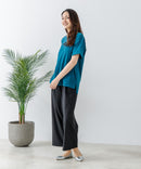 【汗染みの目立ちにくいTシャツ ZEROSTAIN/ゼロステイン】ロールカフサイドスリットTシャツ 撥水・UVカット機能付き レディース 快適Tシャツ zo