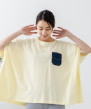 5分袖 刺繍 ポケット付Tシャツ【C17/シーセブンティーン】