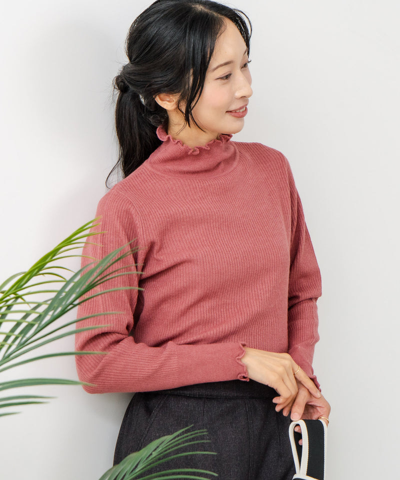 【C-FORT POINT/フォートポイント】リブハイネック ニットプルオーバー