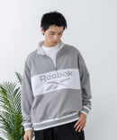 【Reebok/リーボック】裏毛 ロゴ 切替リブライン ハーフジッププルオーバー スウェット zo