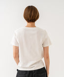 【HANES/ヘインズ】【独自製法で生み出したこだわりの白】SHIRO for HER クルーネックＴシャツ 綿100% 無地 シンプル 美シルエット すっきり見え コンパクトシルエット タグレス仕様 ブラインドステッチ ❘ジーンズメイト公式オンラインショップ