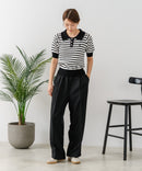 【U.S. POLO ASSN./ユーエスポロアッスン】ワンポイントロゴ刺繍 バイカラーニットポロシャツ