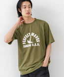 【HEAT BLOCKER/ヒートブロッカー】【まるで着る日傘！遮熱＆UVカット】コットンライク プリントTシャツ レトロサーフ 吸水速乾 アンチピリング イージーケア ユニセックス