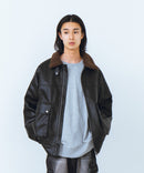 【SAVIER/サビアー】ボア衿G1PUレザーブルゾン