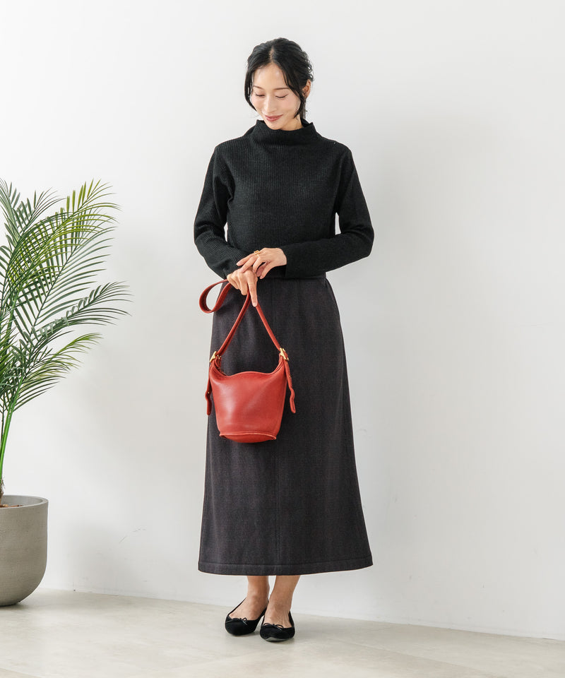 【C-FORT POINT/フォートポイント】リブボトルネック ニットプルオーバー