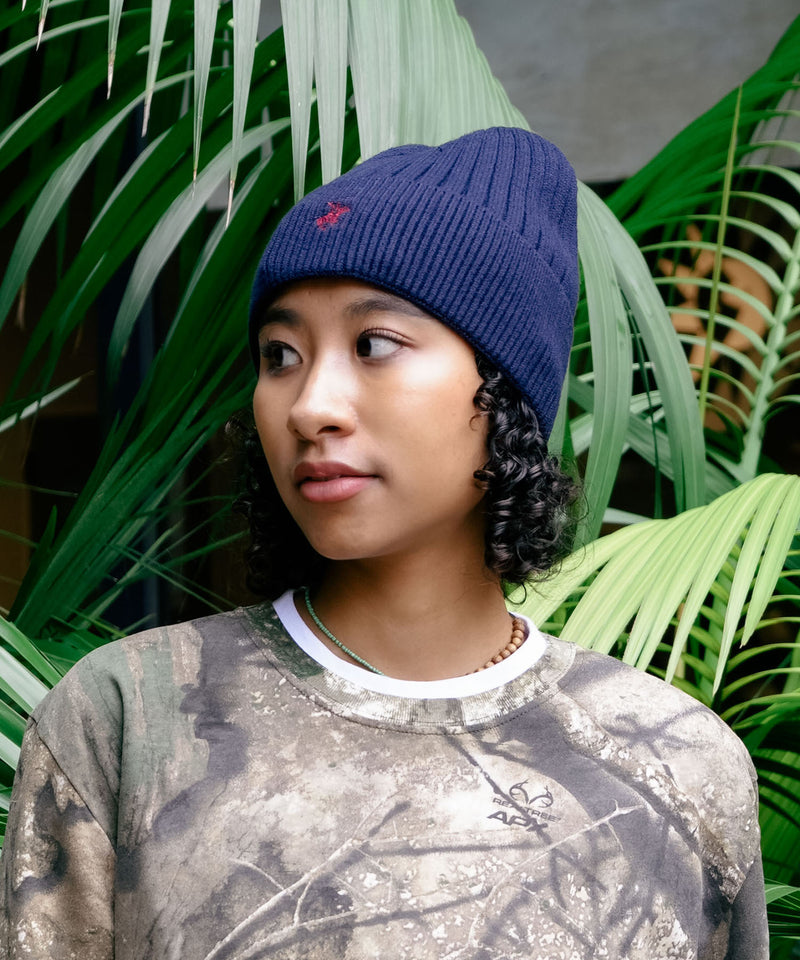 【BEVERLY HILLS POLO CLUB/ビバリーヒルズポロクラブ】ワンポイントロゴ 刺繍 ニットキャップ