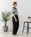 【U.S. POLO ASSN./ユーエスポロアッスン】ワンポイントロゴ刺繍 バイカラーニットポロシャツ