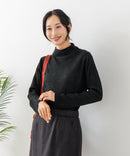 【C-FORT POINT/フォートポイント】リブボトルネック ニットプルオーバー