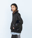 【SAVIER/サビアー】ボア衿G1PUレザーブルゾン