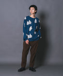 【UNIIT/ユニット】総柄プルオーバージャガードニット zo