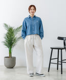 【BEVERLY HILLS POLO CLUB/ビバリーヒルズポロクラブ】【選べる2シルエット】オックスワイドシャツ（クロップド丈 or ビッグシルエット）ポニー刺繍