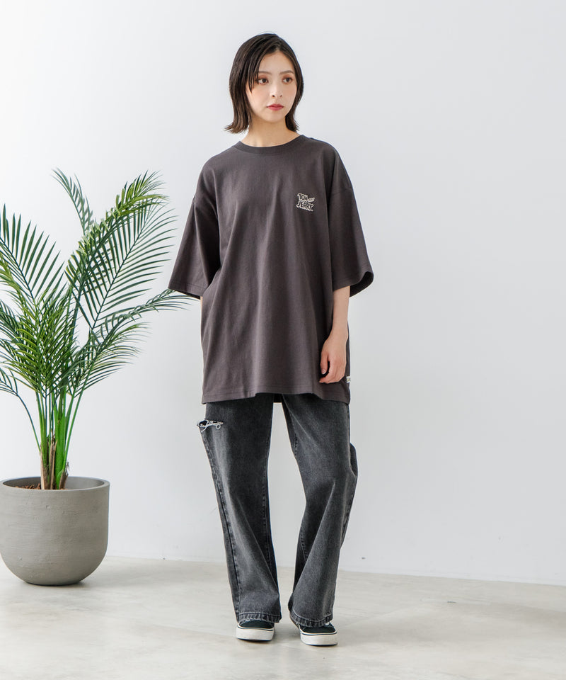 【CONVERSE/コンバース】×【TOM AND JERRY/トムとジェリー】バックプリント オーバーサイズ Tシャツzo