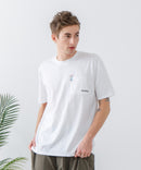 ZEROSTAIN 胸ポケット 刺繍Tシャツ 汗染みの目立ちにくいTシャツ 防汚 ＵＶカット アニマル おじさん ビール アメ車