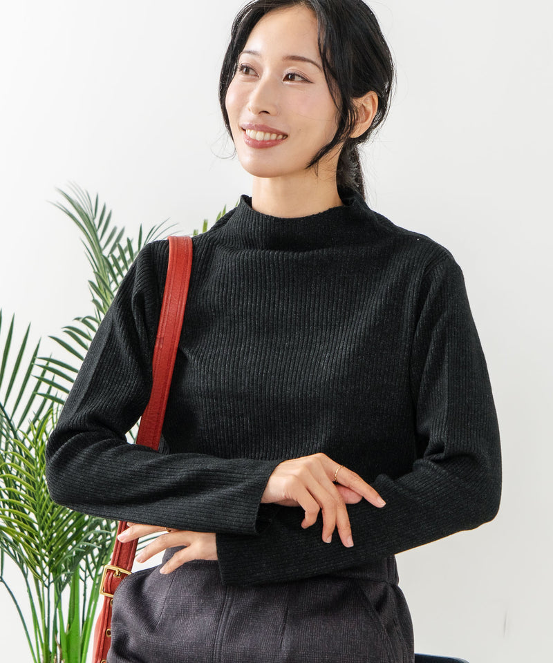 【C-FORT POINT/フォートポイント】リブボトルネック ニットプルオーバー