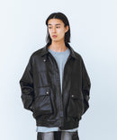 【SAVIER/サビアー】ボア衿G1PUレザーブルゾン