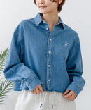 【BEVERLY HILLS POLO CLUB/ビバリーヒルズポロクラブ】【選べる2シルエット】オックスワイドシャツ（クロップド丈 or ビッグシルエット）ポニー刺繍