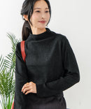 【C-FORT POINT/フォートポイント】リブボトルネック ニットプルオーバー