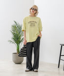 【DISCUS/ディスカス】ヘビーウェイト カレッジロゴプリントTシャツ ルーズシルエット