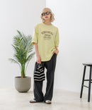 【DISCUS/ディスカス】ヘビーウェイト カレッジロゴプリントTシャツ ルーズシルエット