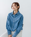 【BEVERLY HILLS POLO CLUB/ビバリーヒルズポロクラブ】【選べる2シルエット】オックスワイドシャツ（クロップド丈 or ビッグシルエット）ポニー刺繍