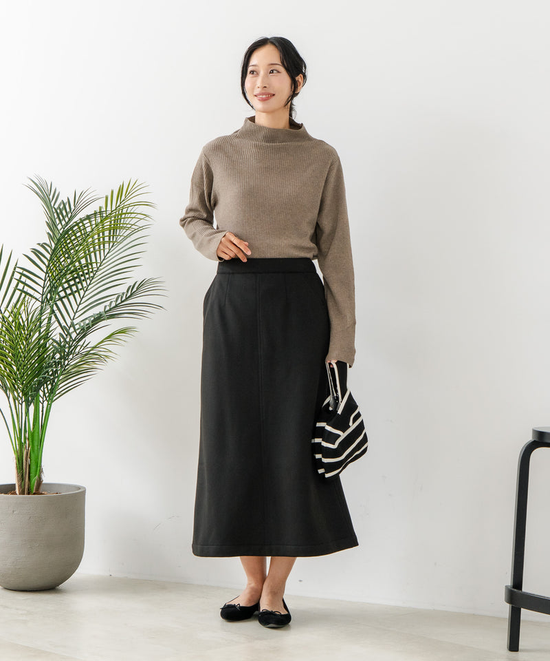 【C-FORT POINT/フォートポイント】リブボトルネック ニットプルオーバー