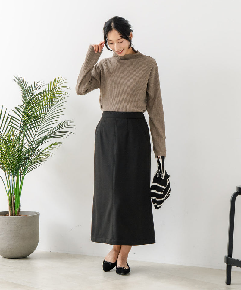 【C-FORT POINT/フォートポイント】リブボトルネック ニットプルオーバー