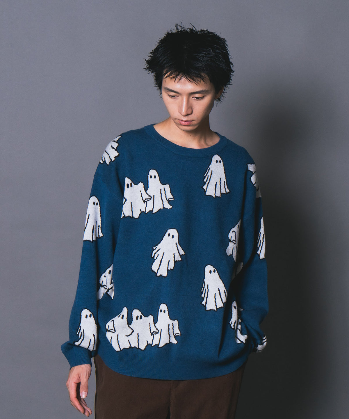 UNIIT/ユニット】総柄プルオーバージャガードニット zo