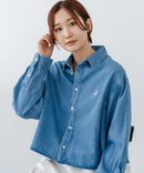 【BEVERLY HILLS POLO CLUB/ビバリーヒルズポロクラブ】【選べる2シルエット】オックスワイドシャツ（クロップド丈 or ビッグシルエット）ポニー刺繍