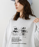 【C-FORT POINT/フォートポイント】アニマル ロゴプリント スウェットトレーナー