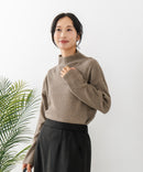 【C-FORT POINT/フォートポイント】リブボトルネック ニットプルオーバー