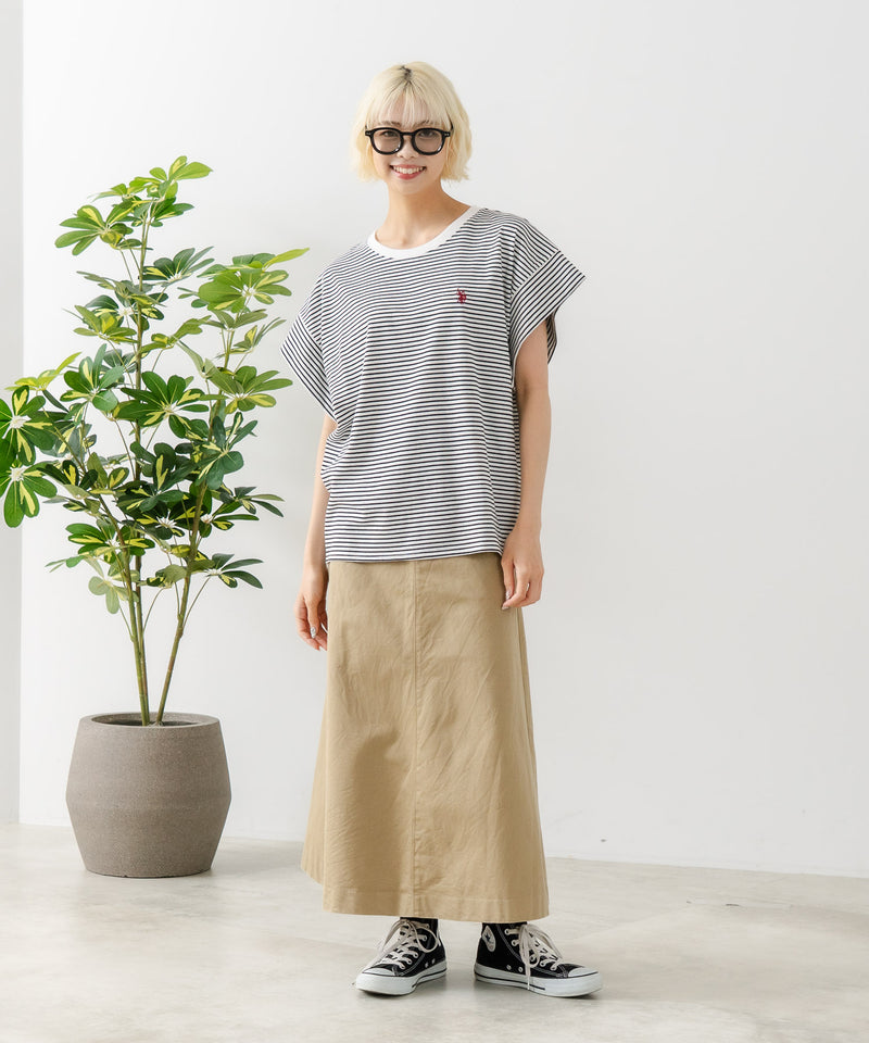 リラックスフィットワンポイント刺繍フレンチスリーブ Ｔシャツ 【U.S. POLO ASSN./ユーエスポロアッスン】　　　　　　　　　　　　　　　　　　　　　　　　　　　　　　　　　　　　　　　　　　　　　　　　　　　　　　　　　　　　