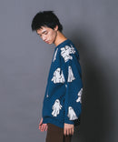 【UNIIT/ユニット】総柄プルオーバージャガードニット zo