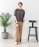 【C-FORTPOINT/フォートポイント】【接触冷感 ひんやり涼しい】冷感スムース素材 プリントTシャツ ルーズシルエット なめらか 落ち感 ニュアンスカラー 大人カジュアル