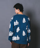 【UNIIT/ユニット】総柄プルオーバージャガードニット zo