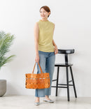 【C-FORTPOINT/フォートポイント】【ひんやり接触冷感 オンにもオフにも！】カット楊柳 ノースリーブTシャツ タンクトップ 着痩せ きれいめ カジュアル 涼しい