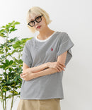 リラックスフィットワンポイント刺繍フレンチスリーブ Ｔシャツ 【U.S. POLO ASSN./ユーエスポロアッスン】　　　　　　　　　　　　　　　　　　　　　　　　　　　　　　　　　　　　　　　　　　　　　　　　　　　　　　　　　　　　