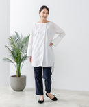 スラリー タック テーパード パンツ C-FORT POINT カジュアル オフィス 美脚効果 快適 ストレッチ