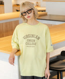 【DISCUS/ディスカス】ヘビーウェイト カレッジロゴプリントTシャツ ルーズシルエット