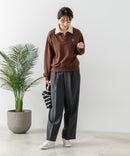 【C-FORT POINT/フォートポイント】2枚襟 スウェットポロトレーナー