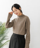 【C-FORT POINT/フォートポイント】リブボトルネック ニットプルオーバー