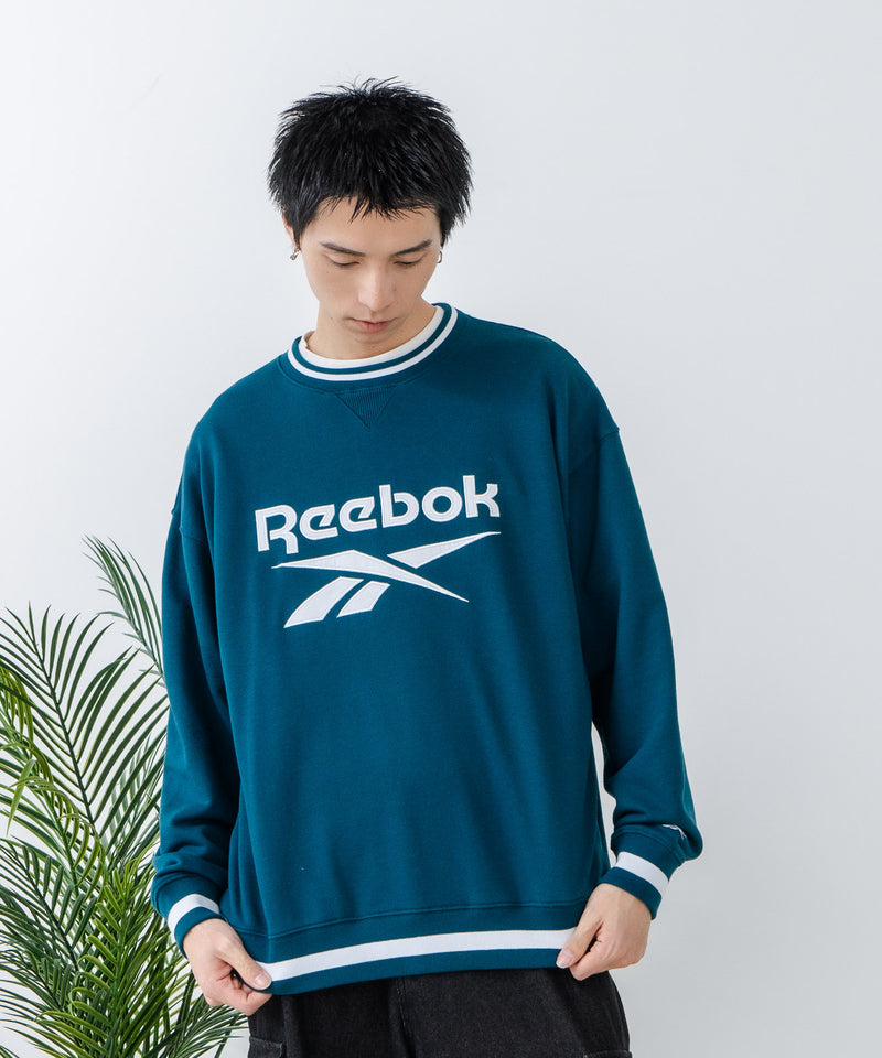 【Reebok/リーボック】裏毛 ロゴワッペン リブライン クルースウェット zo