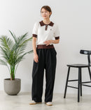 【U.S. POLO ASSN./ユーエスポロアッスン】ワンポイントロゴ刺繍 バイカラーニットポロシャツ