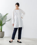 スラリー タック テーパード パンツ C-FORT POINT カジュアル オフィス 美脚効果 快適 ストレッチ