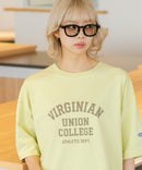 【DISCUS/ディスカス】ヘビーウェイト カレッジロゴプリントTシャツ ルーズシルエット