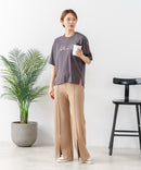 【C-FORTPOINT/フォートポイント】【接触冷感 ひんやり涼しい】冷感スムース素材 プリントTシャツ ルーズシルエット なめらか 落ち感 ニュアンスカラー 大人カジュアル